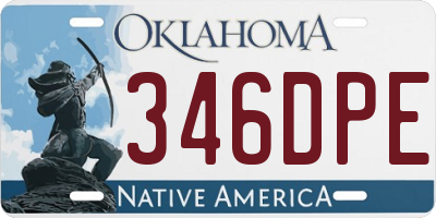 OK license plate 346DPE
