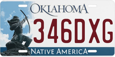 OK license plate 346DXG