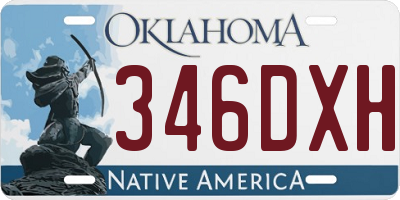 OK license plate 346DXH