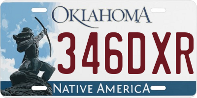 OK license plate 346DXR