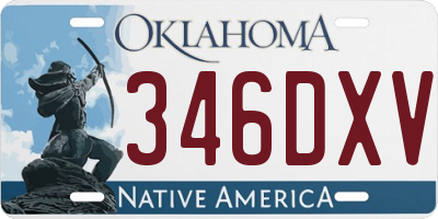 OK license plate 346DXV
