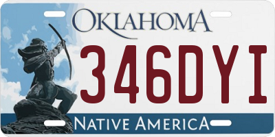 OK license plate 346DYI