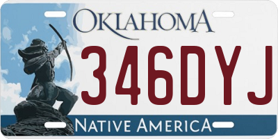OK license plate 346DYJ