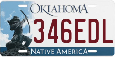OK license plate 346EDL