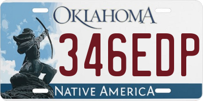 OK license plate 346EDP