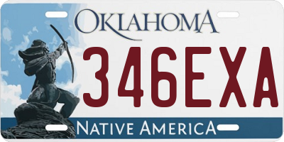 OK license plate 346EXA
