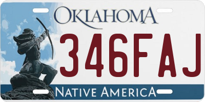 OK license plate 346FAJ