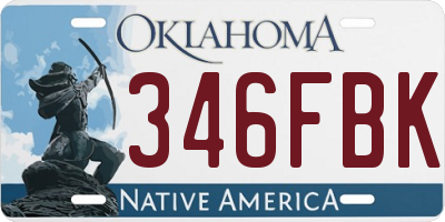 OK license plate 346FBK