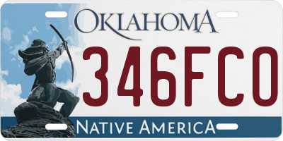 OK license plate 346FCO
