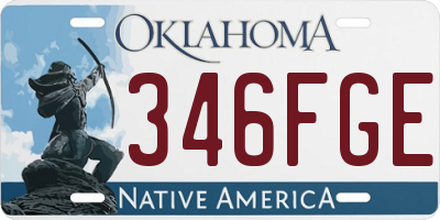 OK license plate 346FGE