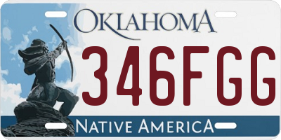 OK license plate 346FGG