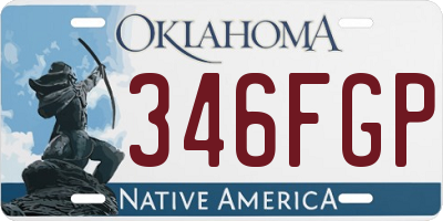 OK license plate 346FGP