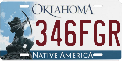 OK license plate 346FGR