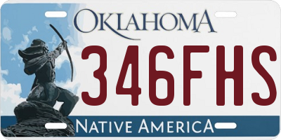 OK license plate 346FHS
