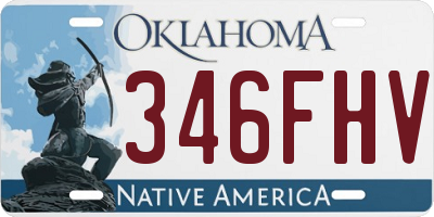 OK license plate 346FHV