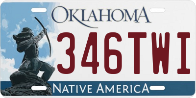 OK license plate 346TWI
