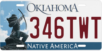 OK license plate 346TWT