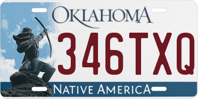 OK license plate 346TXQ
