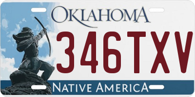 OK license plate 346TXV