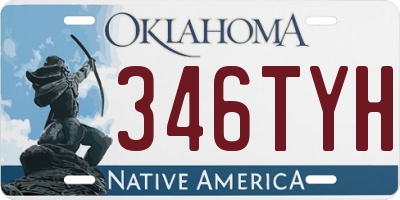 OK license plate 346TYH