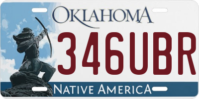 OK license plate 346UBR