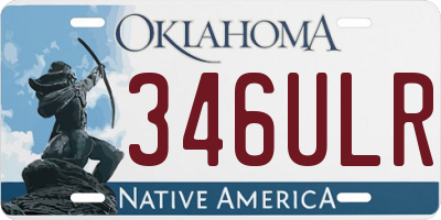 OK license plate 346ULR