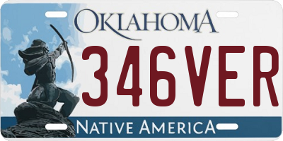 OK license plate 346VER