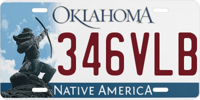 OK license plate 346VLB