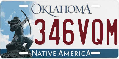 OK license plate 346VQM