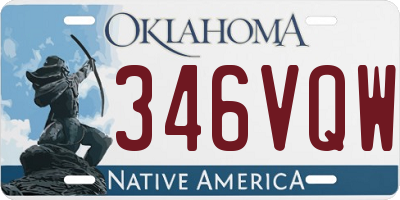 OK license plate 346VQW