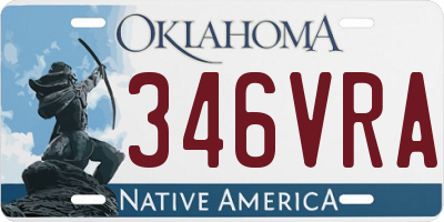 OK license plate 346VRA