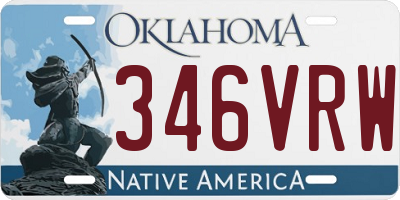 OK license plate 346VRW