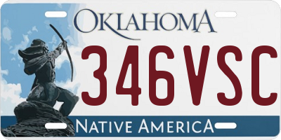 OK license plate 346VSC
