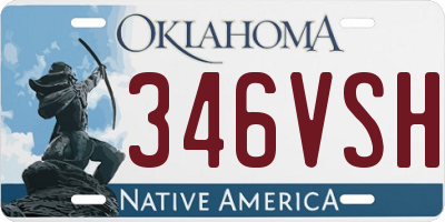 OK license plate 346VSH
