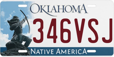 OK license plate 346VSJ