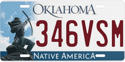 OK license plate 346VSM