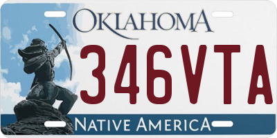 OK license plate 346VTA