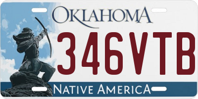 OK license plate 346VTB