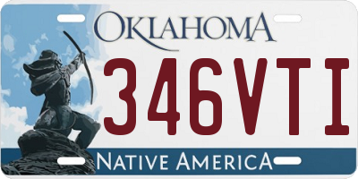 OK license plate 346VTI