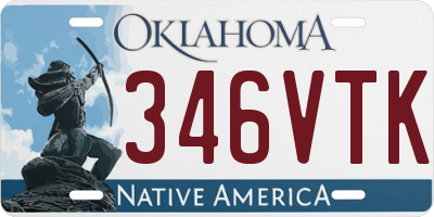 OK license plate 346VTK