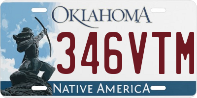 OK license plate 346VTM