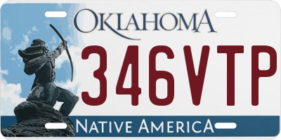 OK license plate 346VTP