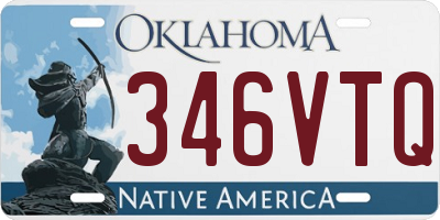 OK license plate 346VTQ