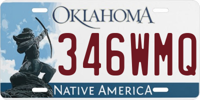 OK license plate 346WMQ