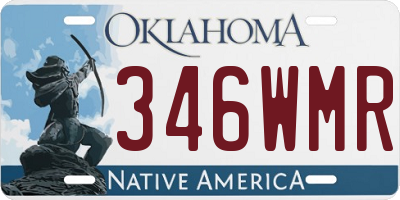OK license plate 346WMR