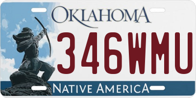 OK license plate 346WMU