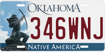 OK license plate 346WNJ