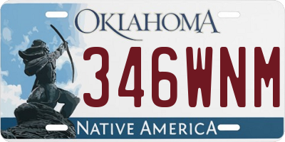 OK license plate 346WNM