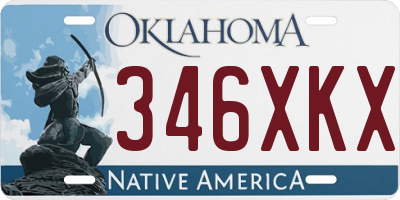 OK license plate 346XKX