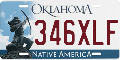 OK license plate 346XLF